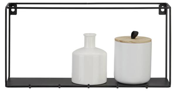 Wandboard MILA 2 Schwarz - Metall - 40 x 13 x 20 cm