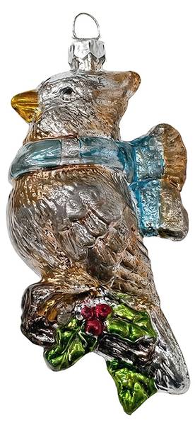 Weihnachtsanhänger Vogel 67068 Braun - Kunststoff - 1 x 10 x 10 cm