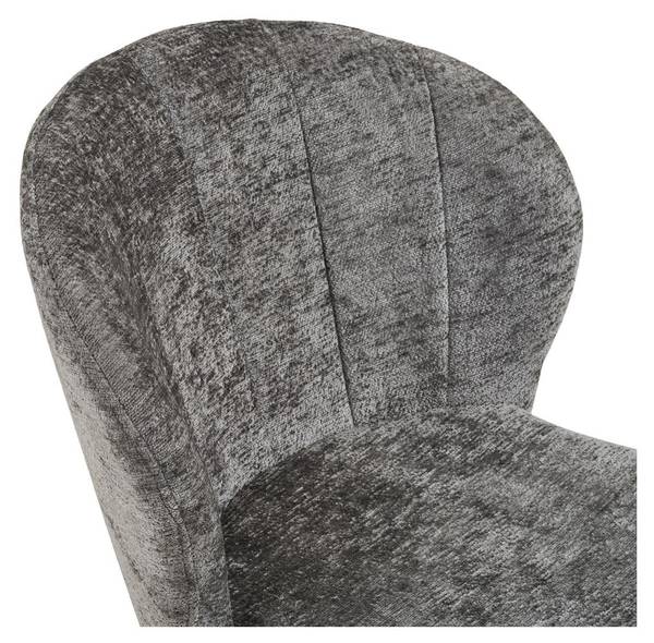 Chaise de salle à manger Freja Marron - Polyester - Tissu - Acier - 66 x 80 x 59 cm