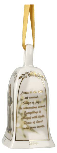 Glocke Jahresglocke 2024 Braun - Porzellan - 5 x 10 x 5 cm