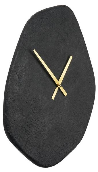Wanduhr Wien Schwarz - Beton - 4 x 45 x 38 cm