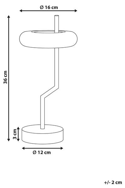 Tischlampen ALVIELA 2-tlg Braun - Weiß