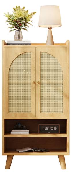 Sideboard RattanWoody Ⅳ Braun - Holzwerkstoff - 40 x 121 x 60 cm