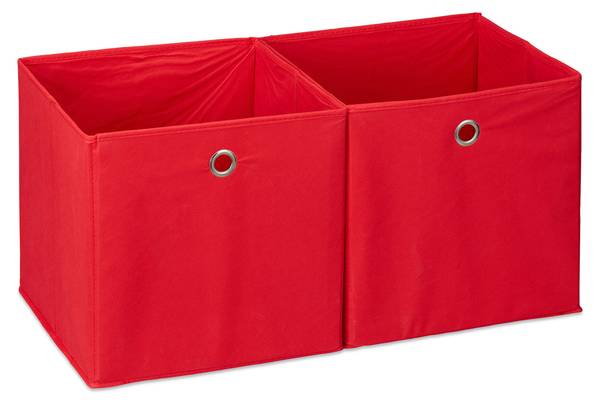 Lot de 2 boîtes de rangement Rouge