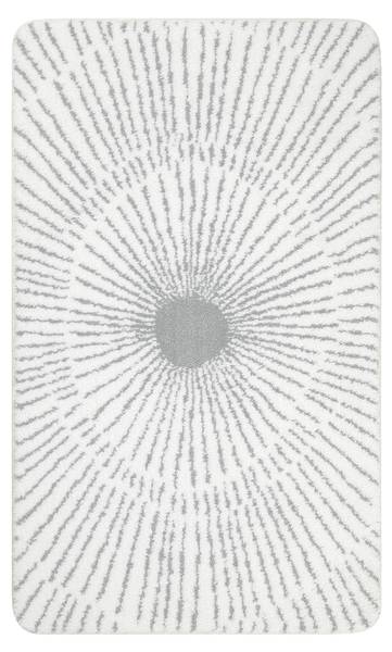 Badteppich Jasbeer Grau - Weiß - Polyester - 55 x 2 x 65 cm