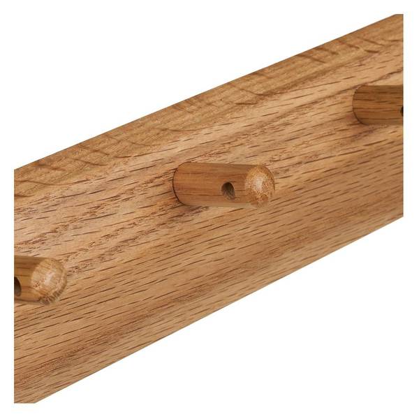 Wandgarderobe Elna Braun - Holz teilmassiv - 6 x 9 x 50 cm