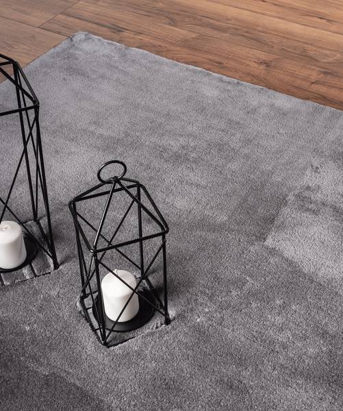 Teppich Relax waschbar Anti-Rutsch Anthrazit - 240 x 340 cm