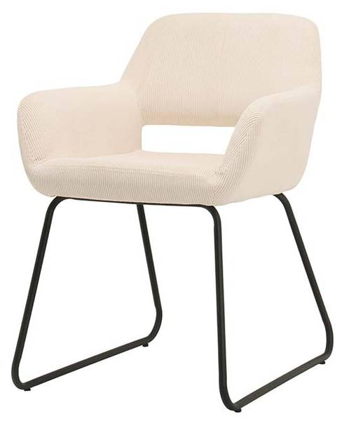Esszimmerstuhl MUSTANG Beige - Cord - Polyester - 56 x 77 x 56 cm