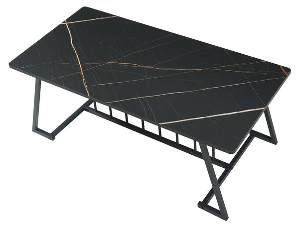 Couchtisch Nospoo Schwarz - Stahl - 120 x 46 x 60 cm