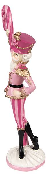 Figur Nussknacker Weihnachten-Emmett Pink - Kunststoff - 6 x 23 x 9 cm