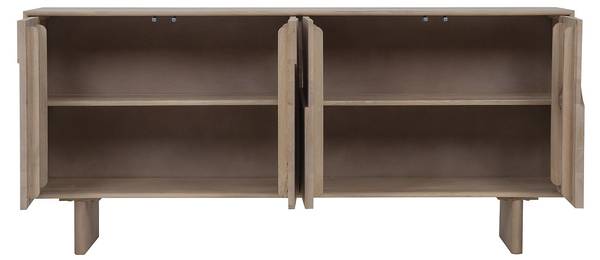 Sideboard BERLAMA Beige - Holz teilmassiv - 170 x 76 x 40 cm