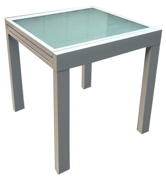 Gartentisch ADAM Grau - Metall - 65 x 75 x 65 cm