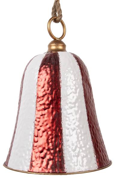 Deko-Anhänger Klingel CHRISTMAS PASTELS Rot - Metall - 28 x 39 x 28 cm