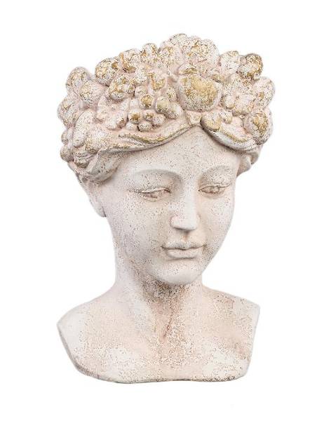 Deko-Objekt Sherlene Weiß - Stein - 19 x 30 x 18 cm