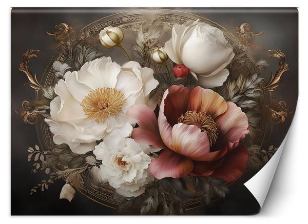 Papier peint fleurs botaniques 200 x 140 cm