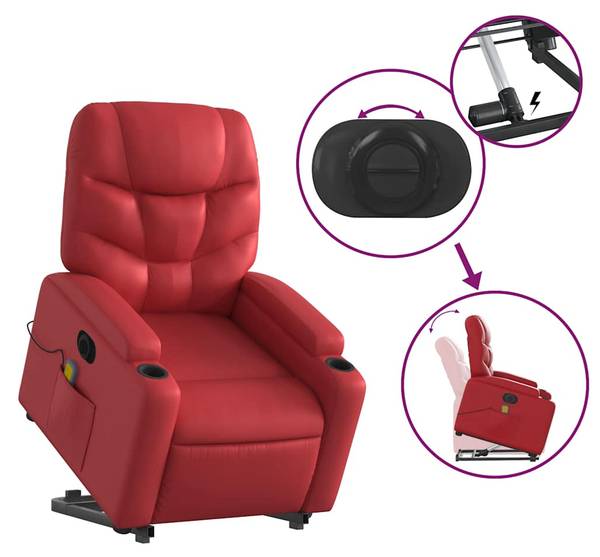 Sta-op-massagestoel 3032387-4 rood