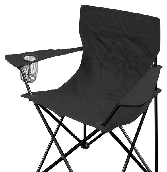 Campingsessel BLACKY Schwarz - Metall - Textil - 80 x 80 x 51 cm