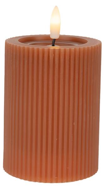 LED-Kerze COSY CHRISTMAS Braun - Wachs - 8 x 13 x 8 cm