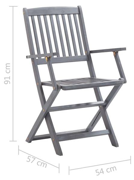 Chaise d'extérieur 3009165-4 (lot de 8) Bleu clair