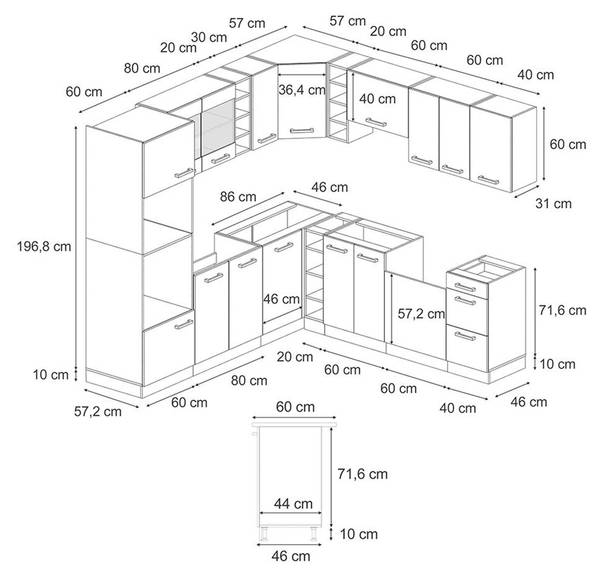 Cuisine en angle R-Line 53472 | Je commande ! | home24