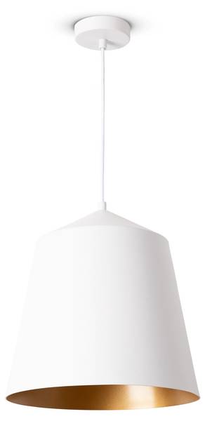 Pendelleuchte Jackson M Aluminium - Gold - Weißgold - 33 x 32 x 33 cm