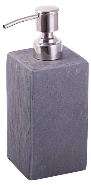 Seifenspender Slate Cubic Grau - Stein - 7 x 19 x 7 cm