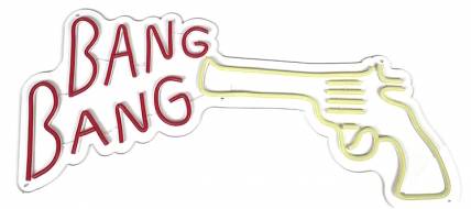 LED Neon Schild Bang Kunststoff - 34 x 70 x 2 cm