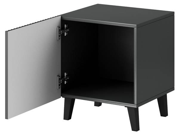 Nachttisch Vamos 2-er Set Grau - Holzwerkstoff - 45 x 52 x 40 cm