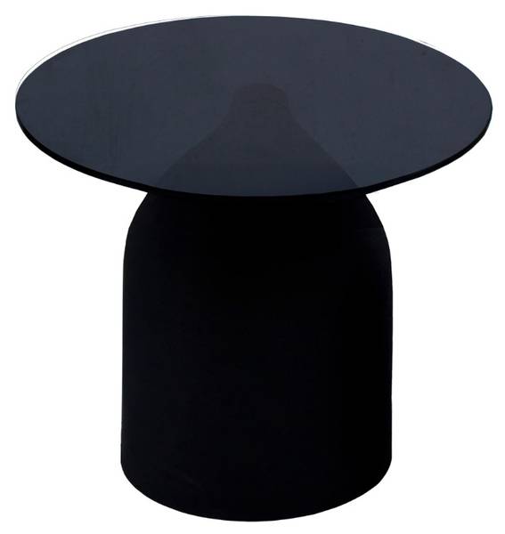 Beistelltisch Isa Schwarz - Glas - 50 x 45 x 50 cm