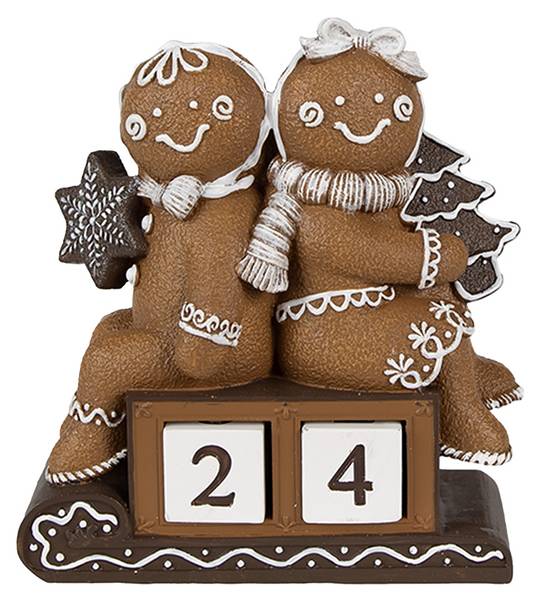 Pfefferkuchenmann Xmas&Avid Braun - Kunststoff - 4 x 13 x 11 cm