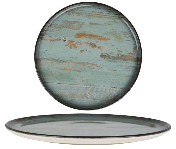 Pizzabord Madera  set van 2 groen - porselein - 30 x 2 x 30 cm