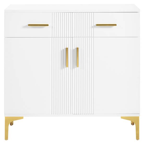 Sideboards FluxIna Weiß - Holzwerkstoff - 80 x 80 x 35 cm