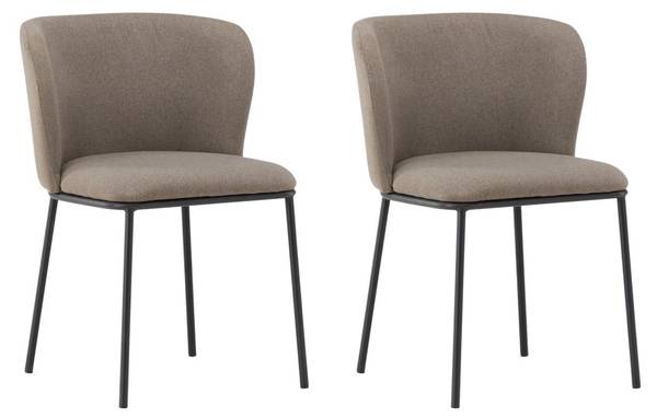 Polsterstühle Edina (2er-Set) Braun