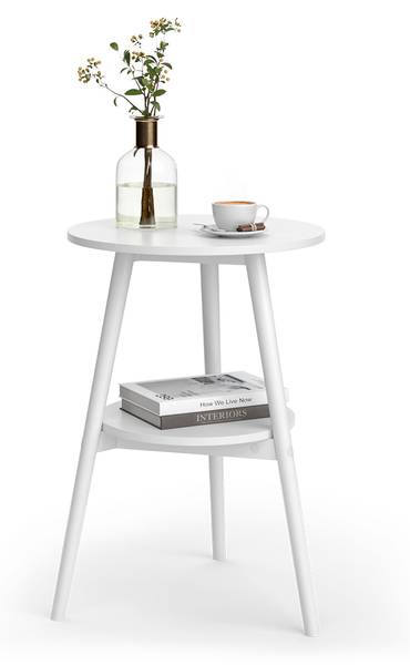 Couchtisch Rondal 59346 Weiß - Holzwerkstoff - 38 x 55 x 38 cm