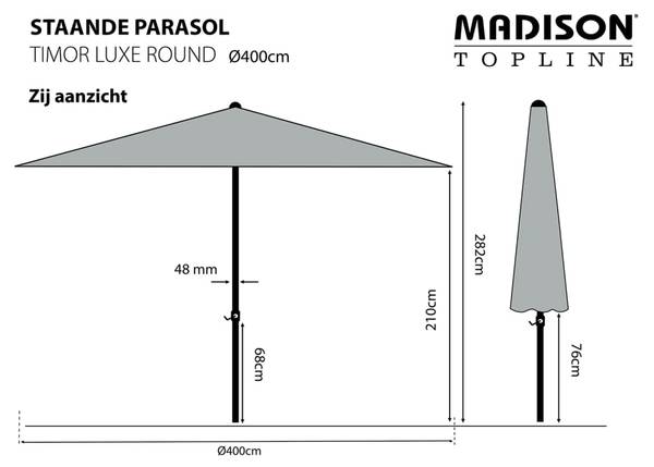 Sonnenschirm 294522 Grau