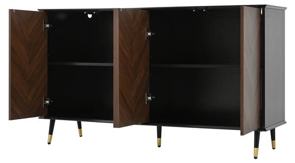 Sideboard Lelantos Ⅰ Braun - Holzwerkstoff - 140 x 80 x 40 cm