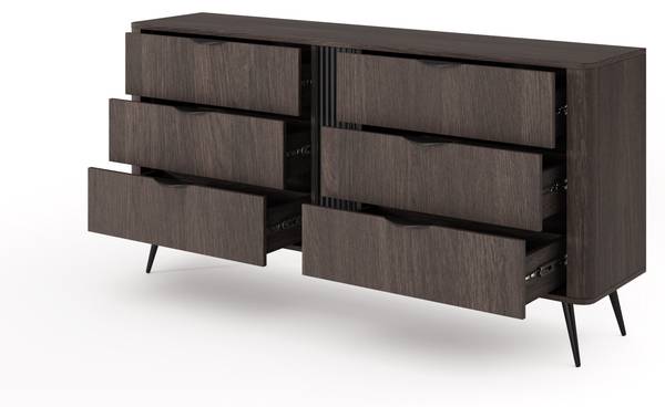 Ladekast Lanzarote bruin - plaatmateriaal op houtbasis - 164 x 82 x 38 cm