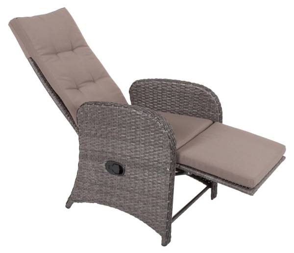 Liegestuhl CARMEN (2er-Set) Grau - Kunststoff - 63 x 110 x 73 cm