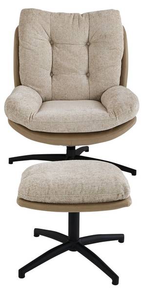 Sessel MANU Beige - Webstoff - 87 x 90 x 68 cm
