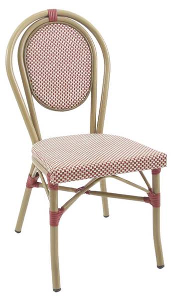Stuhl Opera 2er Set Rot - Metall - 57 x 90 x 45 cm