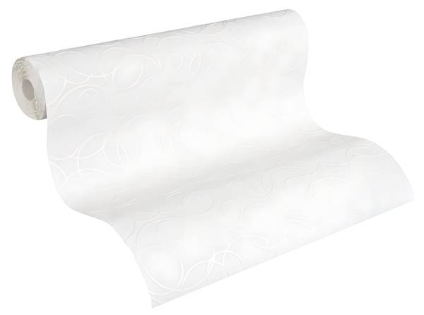 Überstreichbare Tapete 104519-GU Weiß - Fleece - 53 x 1005 x 1 cm