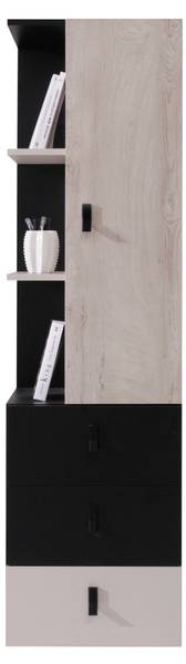 Standregal Planet 07 Beige - Schwarz - Eiche