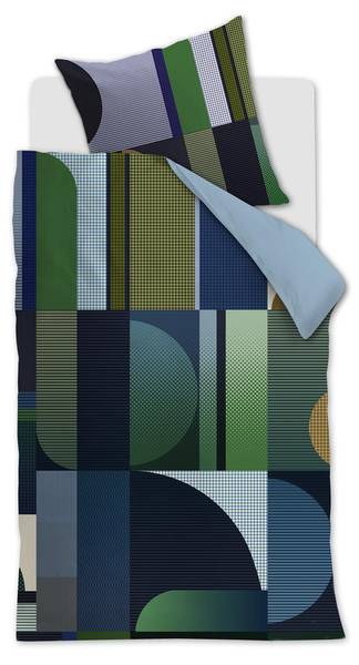 Bettwäsche Utopia 2-teilig Blau - Satin - 135 x 4 x 200 cm