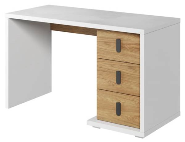 Schreibtisch SIMI Weiß - Holzwerkstoff - 125 x 75 x 52 cm