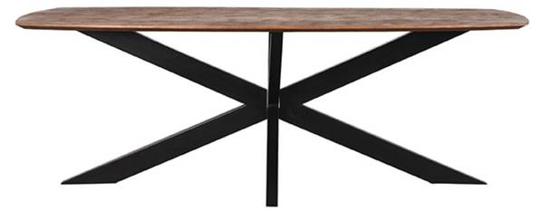 Esszimmertisch Zane Braun - Holzwerkstoff - 220 x 76 x 100 cm