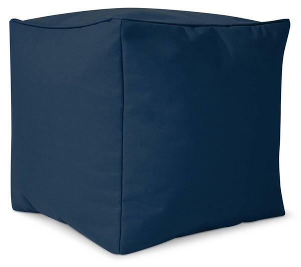 Sitzsack-Hocker Pouf "Cube" 40x40x40cm Nachtblau