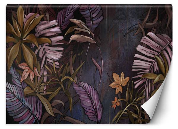 Fototapete Exotische Dschungelblätter 350 x 245 cm