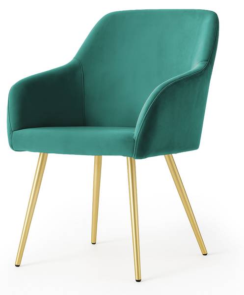 CHAISE ESTELLE Lot de 2 Vert - Doré