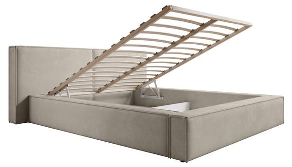 Polsterbett Lopra Beige - Breite: 263 cm