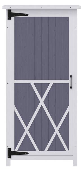 Gerätehaus NELLA Grau - Weiß - Holz teilmassiv - 52 x 143 x 70 cm